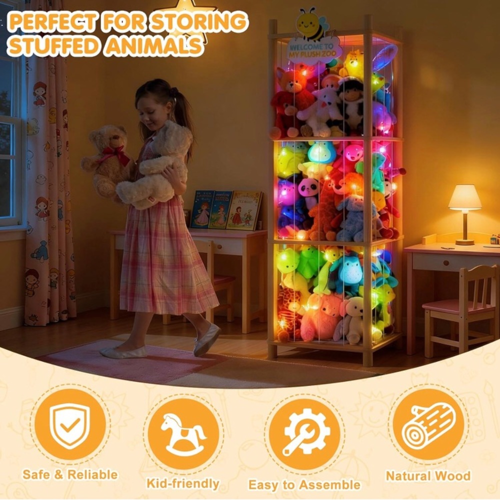 Colorful Plush Toy Organizer - Picture 3 of 8